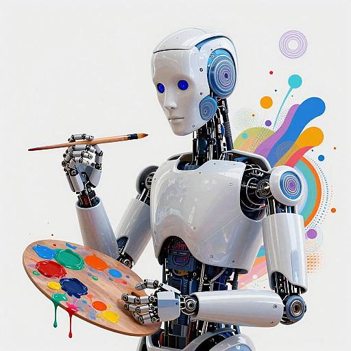 Portrait of AI Robot Artist