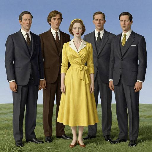 Surreal Group in Vintage and Modern Attire