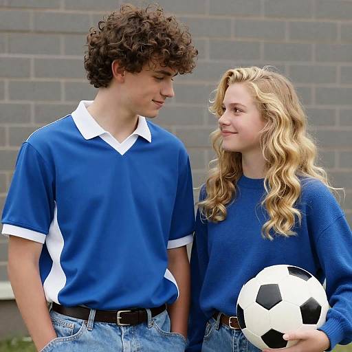 Casual 80s Style Outdoor Soccer Photograph