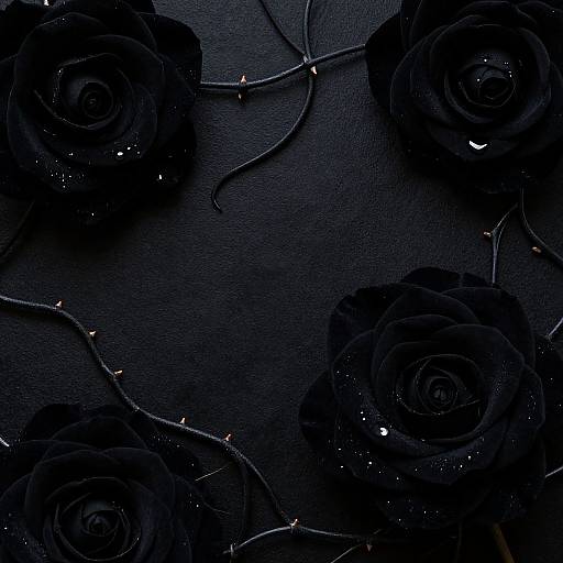 Elegant Black Rose Aesthetic Wallpaper