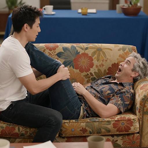 Playful Portrait of Two Men Together