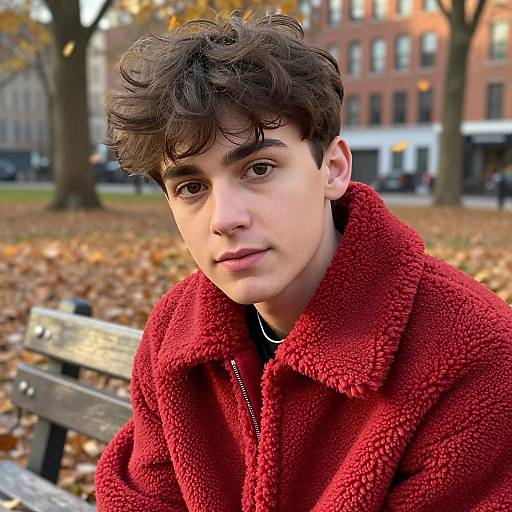 Cozy Autumn Portrait in City Park