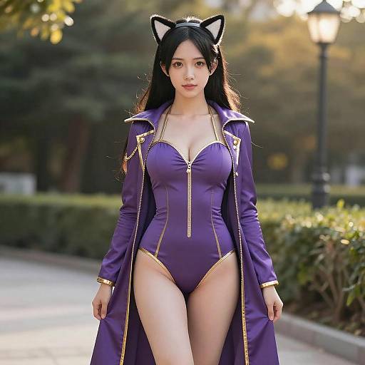Young Woman in Nico Robin Cosplay