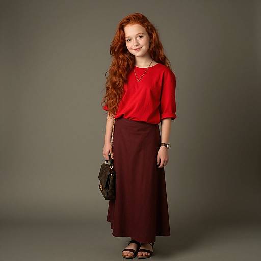 Photorealistic Portrait of Red-Haired Girl