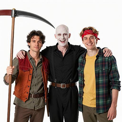 Group with Grim Reaper and Casual Friends