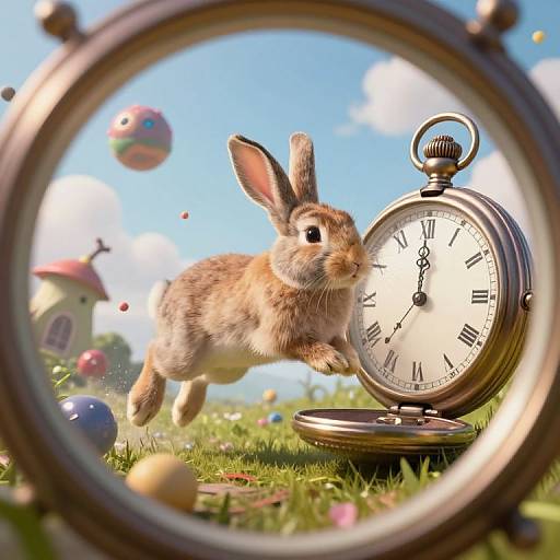 Whimsical Bunny from Pocket Watch