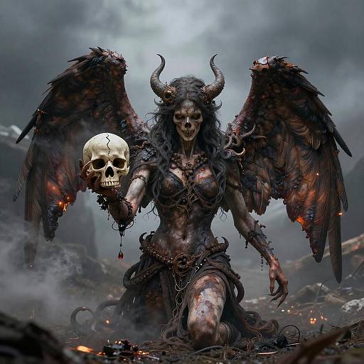 Fallen Angel Rising From Hell