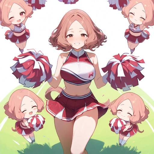 Dynamic Cheerleader in Action