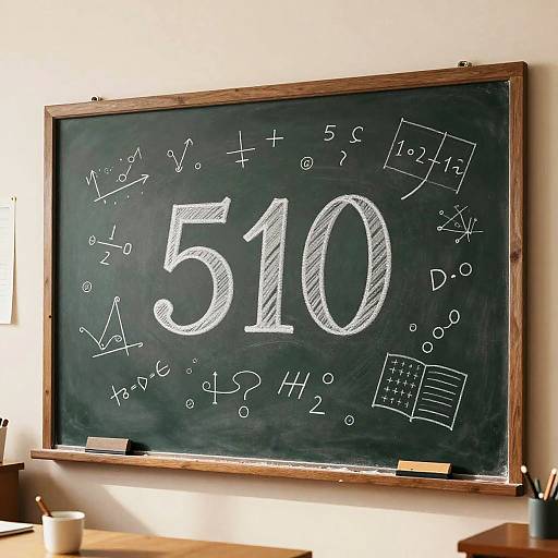 Elegant Chalkboard Fraction Art