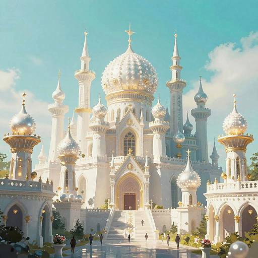 Fantasy Wizards' Magical Pearl Town