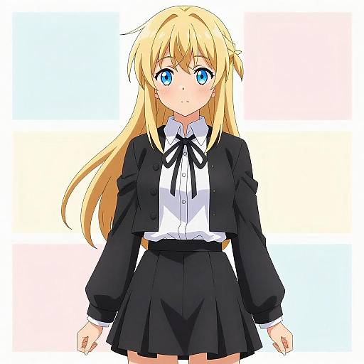 Anime Girl in Yurigaoka Girls Academy Uniform