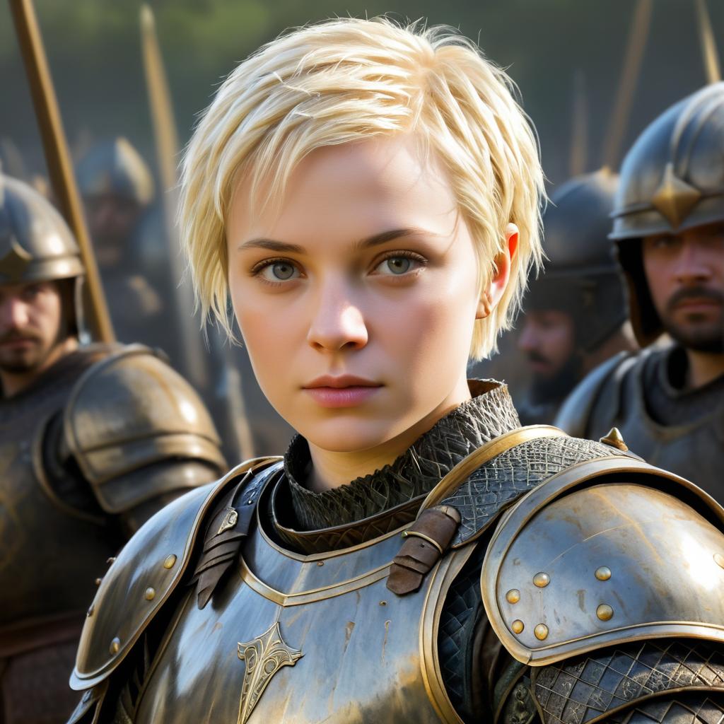 Vibrant Portrait of Fierce Warrior Brienne