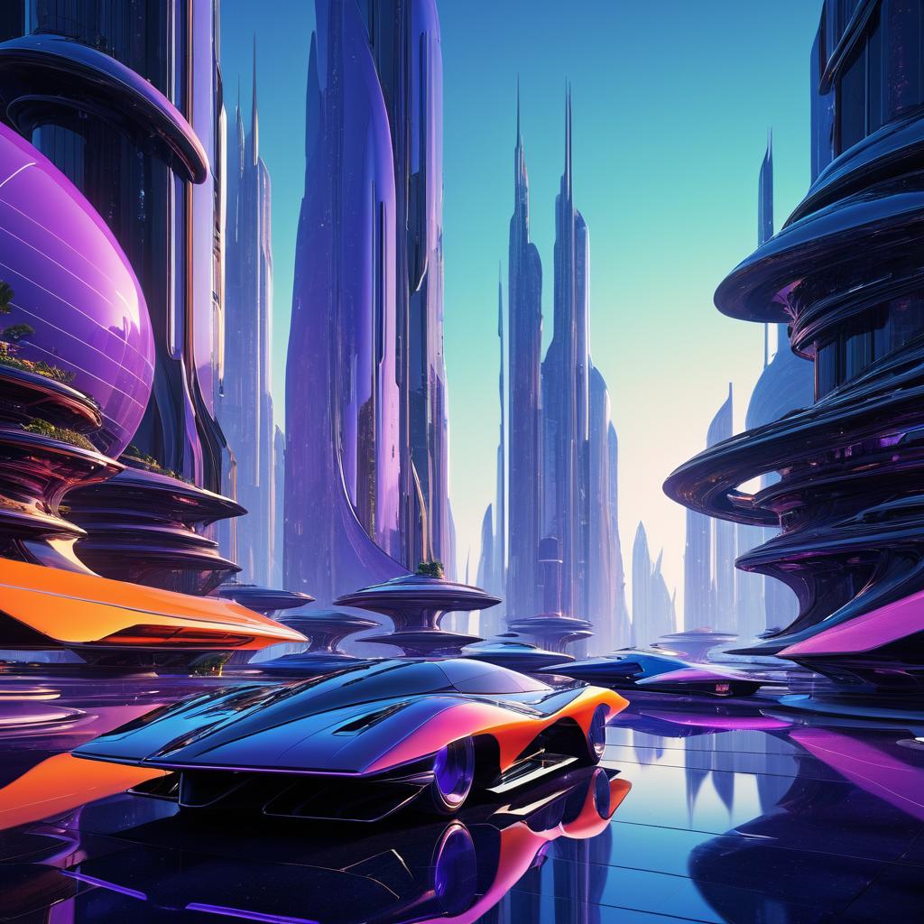 Futuristic Cityscape at Universe's End