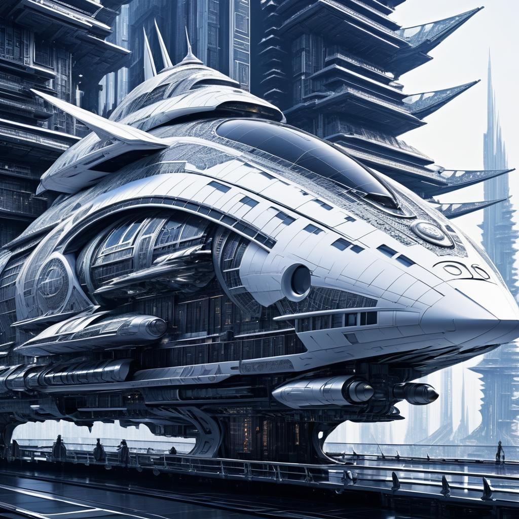 Futuristic Spaceship Design Inspired by Masters