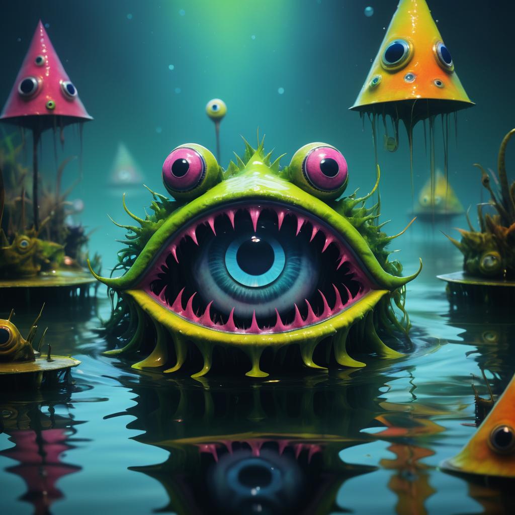 Whimsical Creatures in Murky Waters