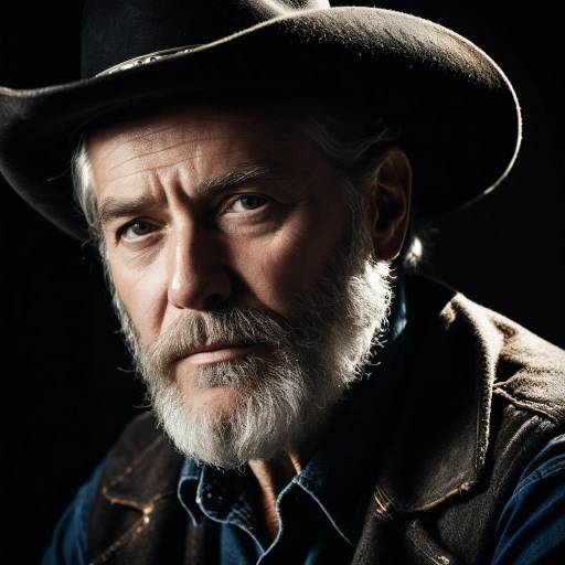 Portrait of Elderly Cowboy with Hat