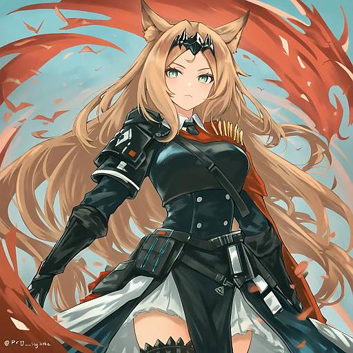 Illustration of Archetto (arknights), arknights in the style of Pot-de