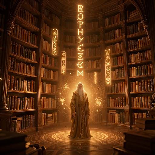 Enchanted Fantasy Library Art