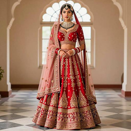 Stunning Indian Bride in Traditional Attire