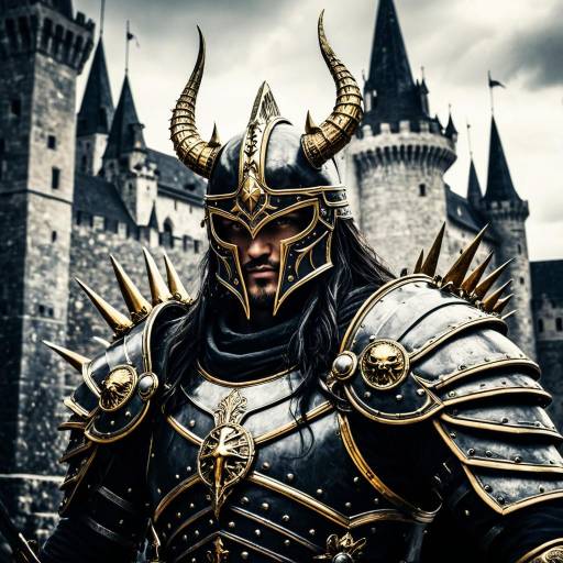 Epic Fantasy Warrior in Ornate Armor