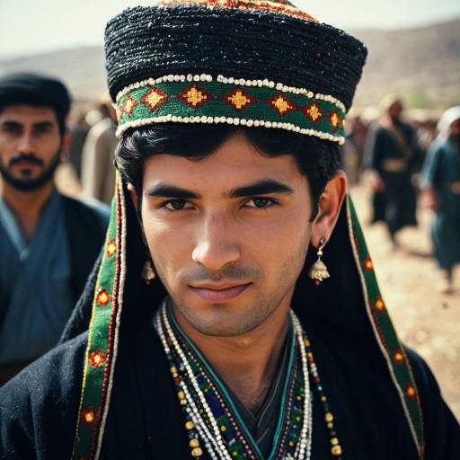 Young Kurdish Man in Traditional Costume