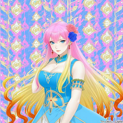 Illustration of Gunnthra (fire emblem), fire emblem in the style of Pako (pousse-cafe)