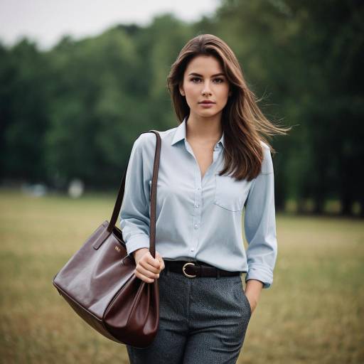 Stylish Woman in Semi-Formal Outdoor Wear