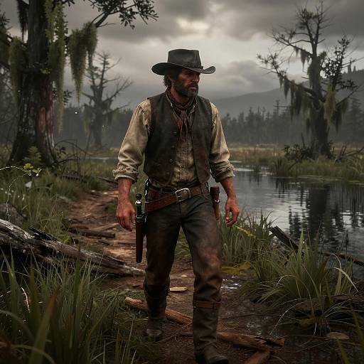 Cinematic Stormy Chase in Bayou Landscape