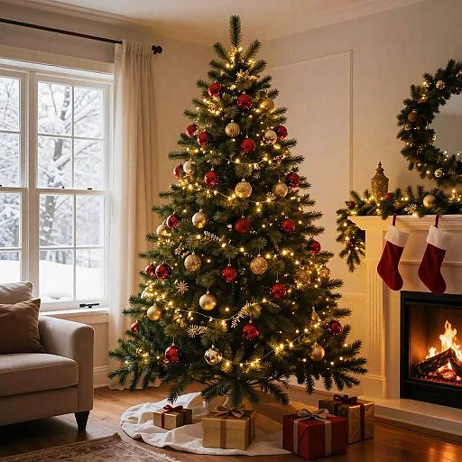 Cozy Festive Christmas Living Room