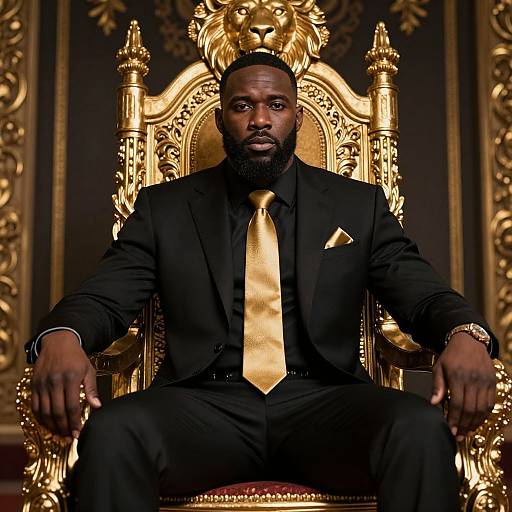 Regal Portrait of Confident Black Man