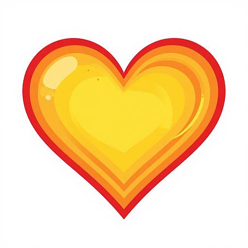 Heart-Shaped Energy Fruit Vector