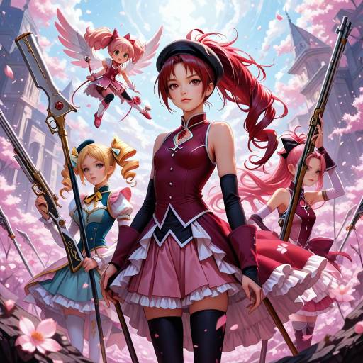 Crossover of Magical Girls in Action