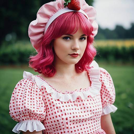 Whimsical Strawberry Shortcake Costume Design