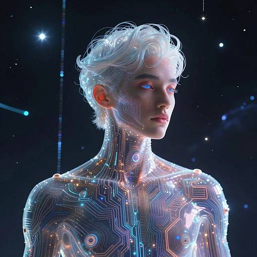 Ethereal Transgender AI Digital Avatar