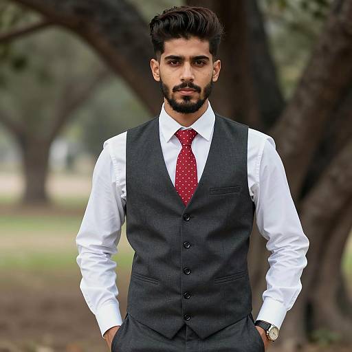Confident Young Man in Nature Portrait