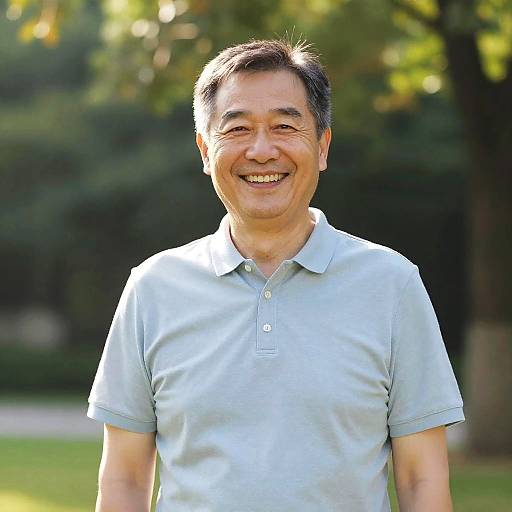 Cheerful Middle-Aged Man Outdoors