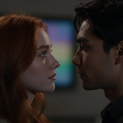 Intimate Close-Up in Dim Lighting