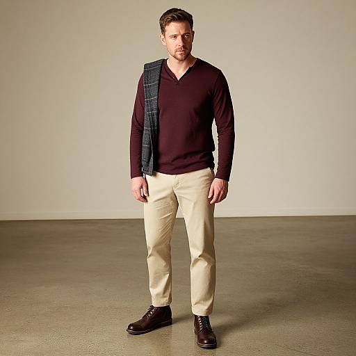 Contemplative Man in Minimalist Interior