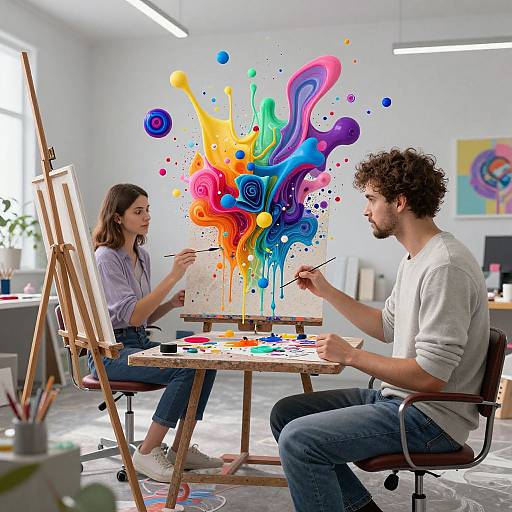 Futuristic AI-Human Art Collaboration