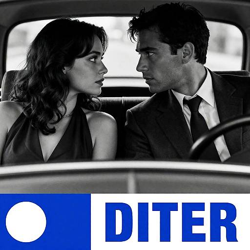 Intense Car Romance Movie Poster