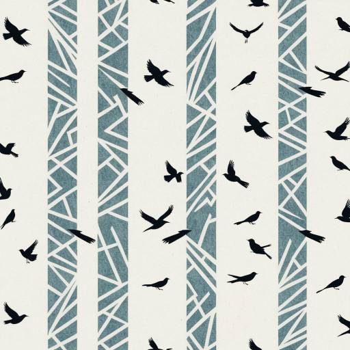 Soft Pastel Bird Fabric Design Concept