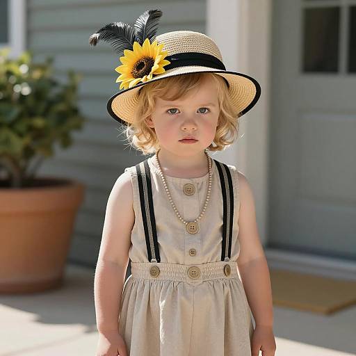 Vintage Toddler in Great Gatsby Costume
