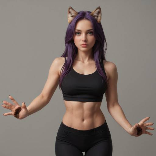 Curious Fox Girl Leaping in Style Curious Fox Girl Leaping in Style