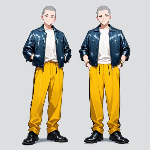 Identical Twin Boys in Stylish Attire Identical Twin Boys in Stylish Attire