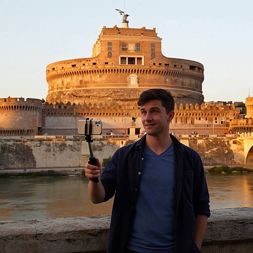 Man Selfie at Castel Sant'Angelo