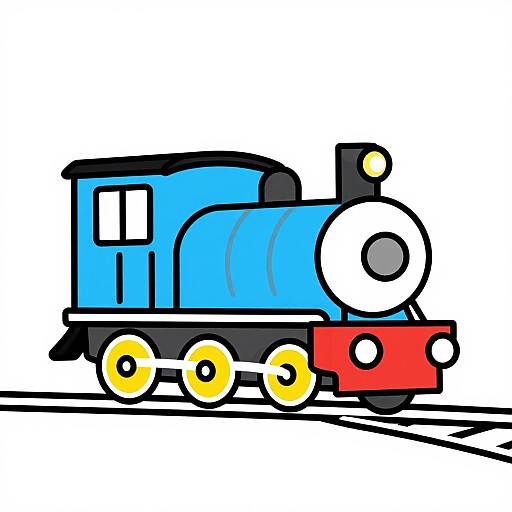 Simple Cartoon Steam Train for Kids