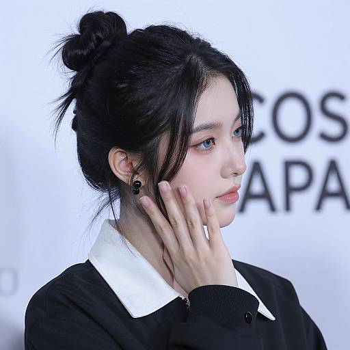 Androgynous Portrait with Blue Highlights