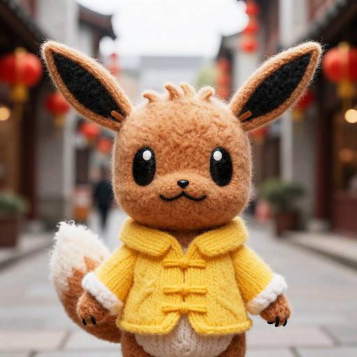 Hyper Realistic Wool Eevee Close-up