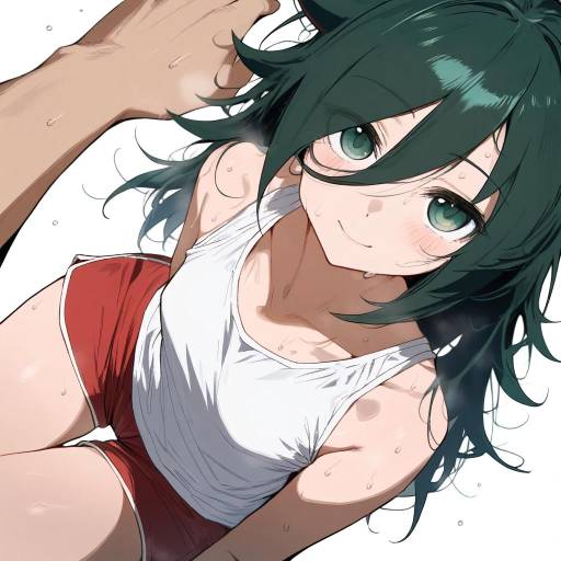 Cute Character Relaxing in Simple Background