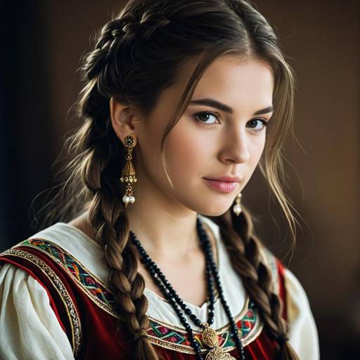 Realistic Girl in Traditional Costume